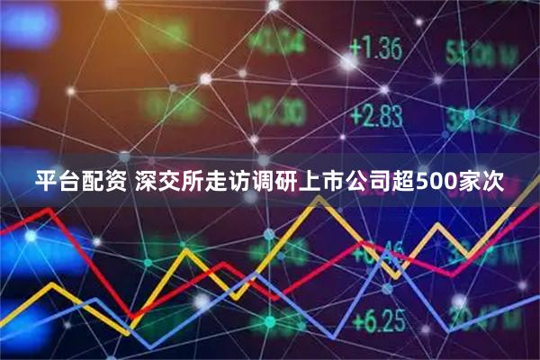 平台配资 深交所走访调研上市公司超500家次